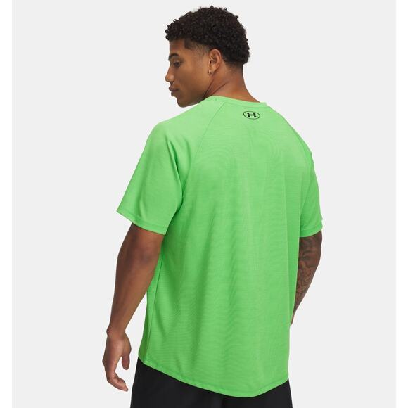 NWT Under Armour UA Tech Textured Men's Short Sleeve in Cyber Green size Large - Picture 2 of 6
